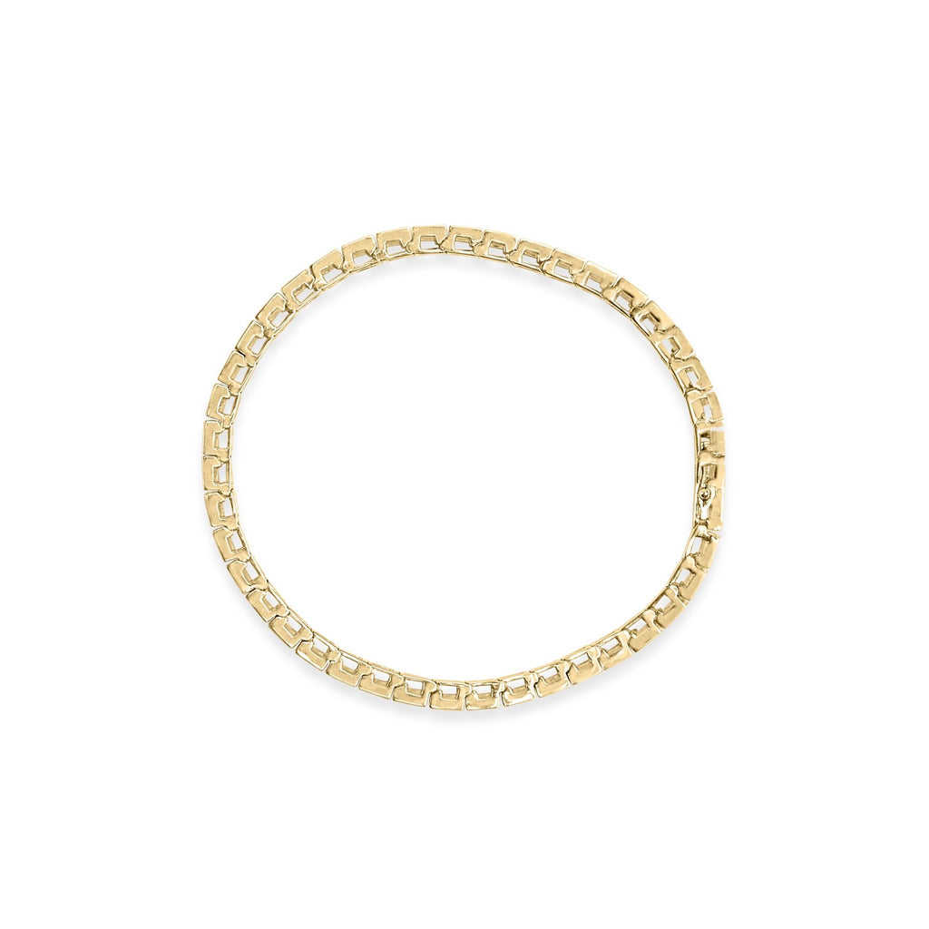 10K Yellow Gold 4.00 Cttw Channel Set Round Diamond Tennis 7" Bracelet (J-K Color, I1-I2 Clarity)-3