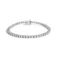 .925 Sterling Silver Lab Grown Diamond Illusion-Set Miracle Plate Tennis Bracelet