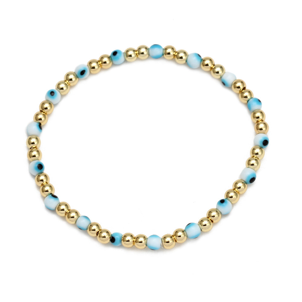 Women's New Eye Beads Bracelet Set