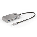 Star Tech 4-Port USB-C Hub with USB-C DP Alt Mode Video Output 4K 60Hz - 3x USB-A, 1x USB Type-C, 100W Power Delivery Pass-Through, USB 3.2 10Gbps, 1ft/30cm Cable, Portable USB Hub