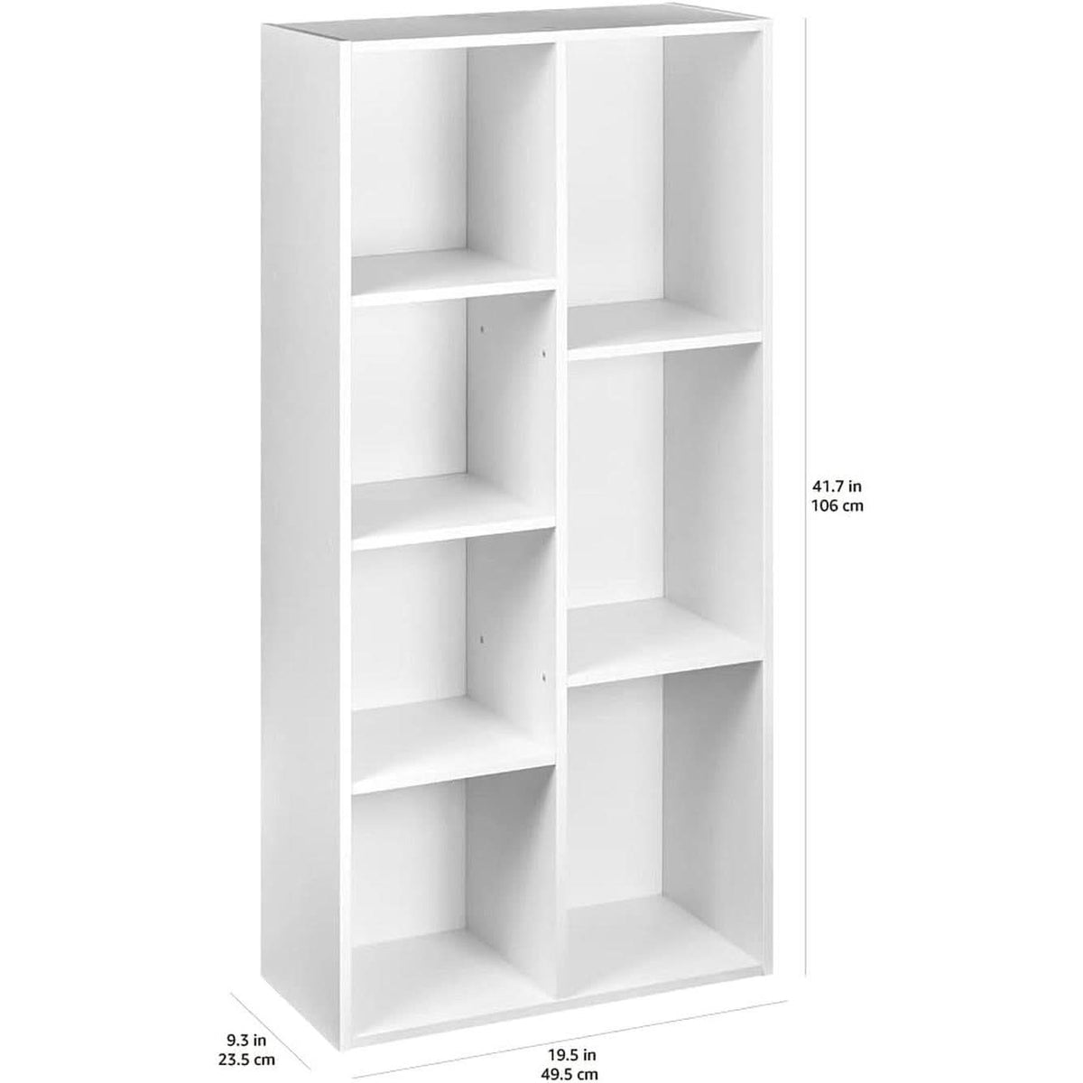 White 7 Cube Organizer Bookcase Storage Shelves Unit-2