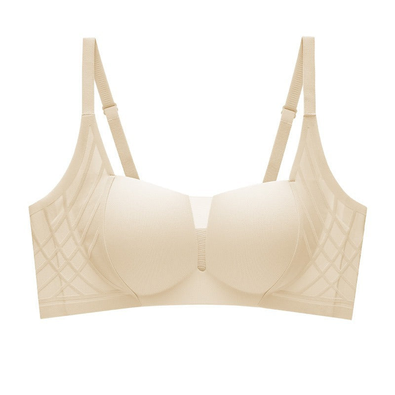 3D Velvet Thin Jelly Bra with Soft Support for Women