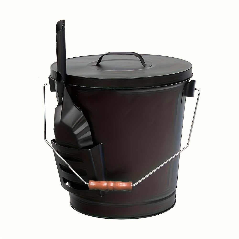 NNETM Galvanized Ash Bucket Set with Shovel-0