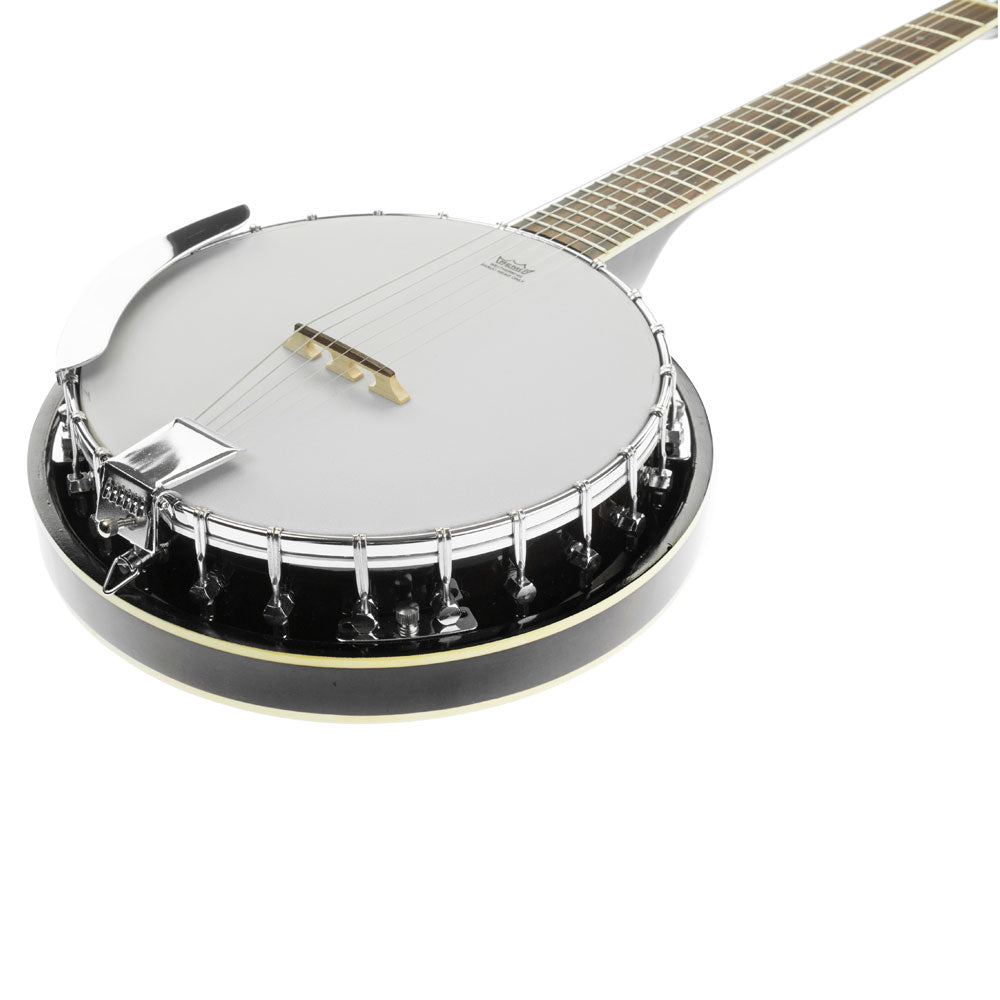 NNEDPE Karrera 6 String Resonator Banjo -  Black-2