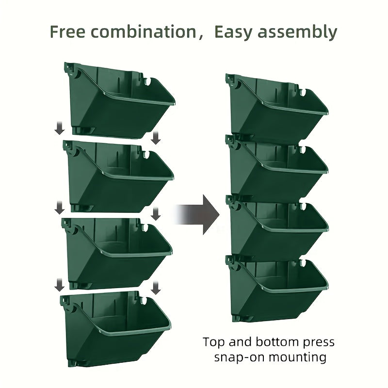 NNETM Wall-Mounted Vertical Stacking Planter Set (30pcs)-2