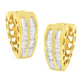 10K Yellow Gold 1/2 cttw Diamond Huggy Heart Hoop Earrings (I-J Clarity, I2-I3 Color)-0