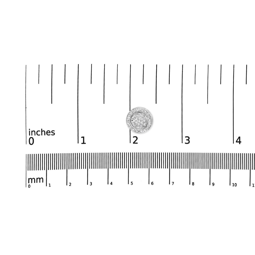 .925 Sterling Silver 3/4 Cttw Diamond Composite and Halo Stud Earrings (H-I Color, SI1-SI2 Clarity)-4