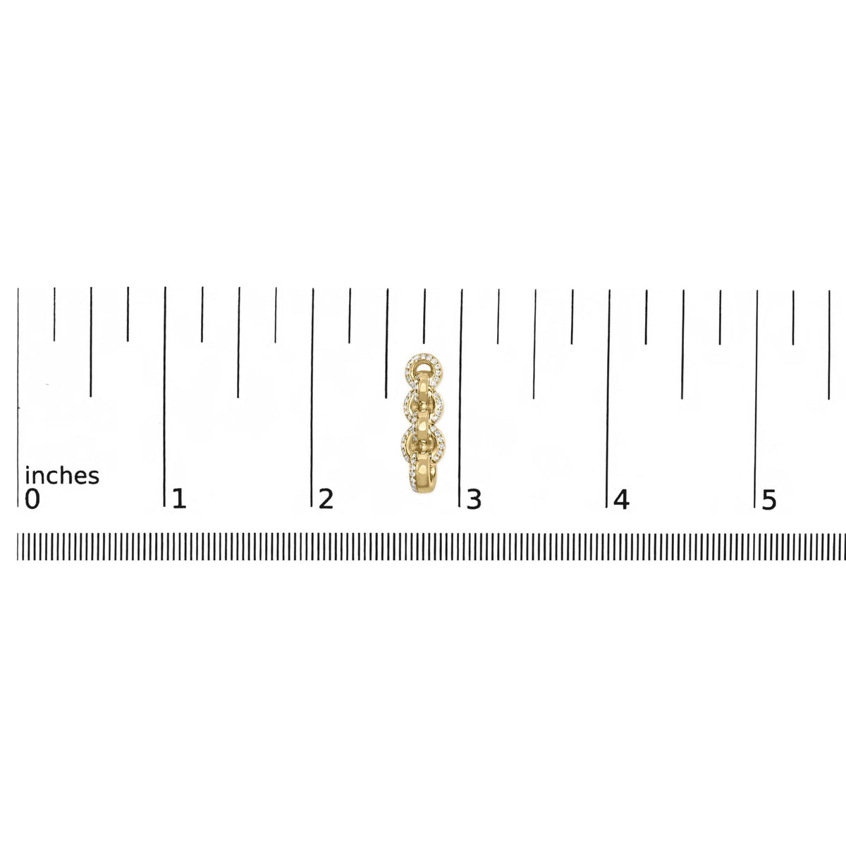 14K Yellow Gold Plated .925 Sterling Silver 1/2 Cttw Diamond Chain Link Drop Earrings (H-I Color, I1-I2 Clarity)-4