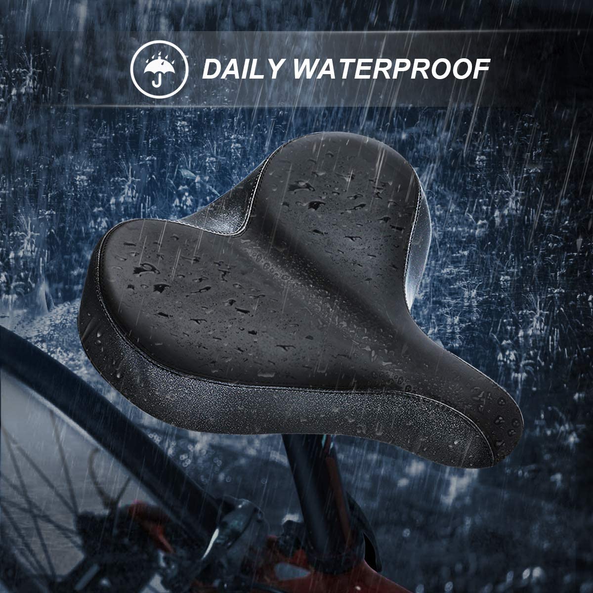 YS 3, YLG Oversized Comfort Bike Saddle Memory Foam, Waterproof, 13.5"W For Outdoor Bike-1