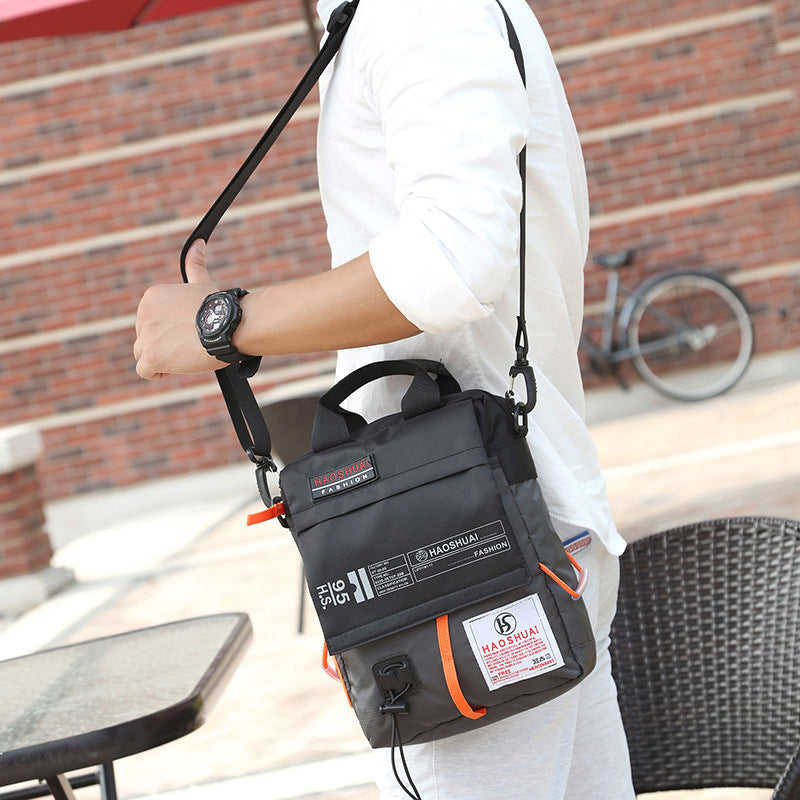Wholesale Men's Portable Crossbody Bag, Casual Shoulder Bag, Outdoor Waterproof Cloth Bag, Sports Travel Bag, Cross-Border Supply