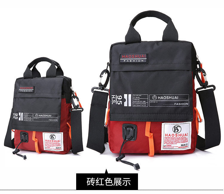 Wholesale Men's Portable Crossbody Bag, Casual Shoulder Bag, Outdoor Waterproof Cloth Bag, Sports Travel Bag, Cross-Border Supply