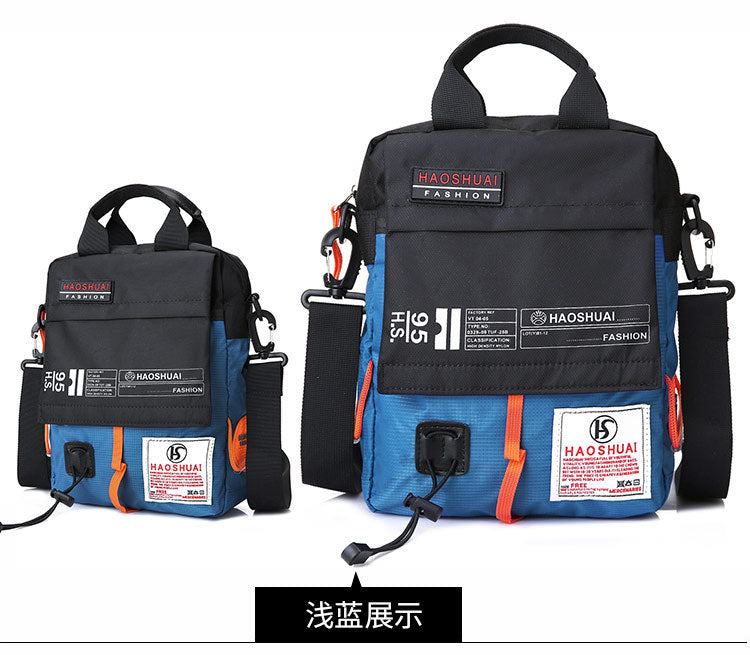 Wholesale Men's Portable Crossbody Bag, Casual Shoulder Bag, Outdoor Waterproof Cloth Bag, Sports Travel Bag, Cross-Border Supply