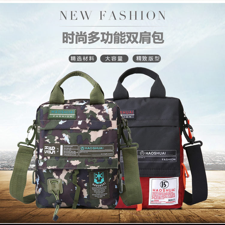 Wholesale Men's Portable Crossbody Bag, Casual Shoulder Bag, Outdoor Waterproof Cloth Bag, Sports Travel Bag, Cross-Border Supply