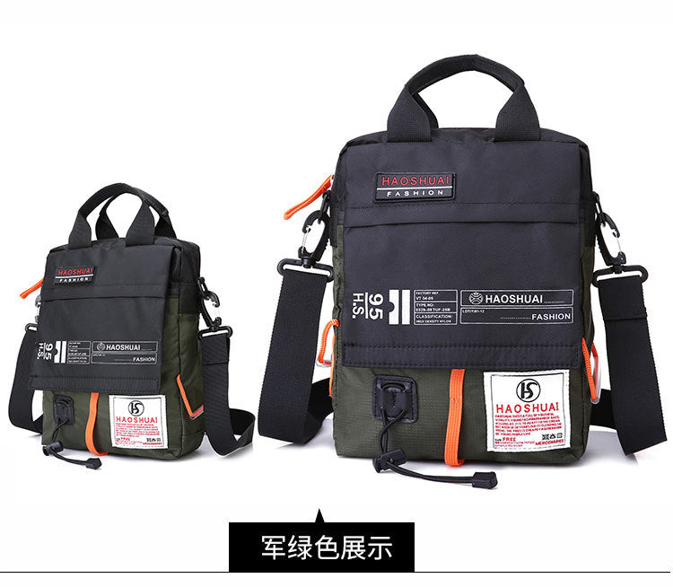 Wholesale Men's Portable Crossbody Bag, Casual Shoulder Bag, Outdoor Waterproof Cloth Bag, Sports Travel Bag, Cross-Border Supply