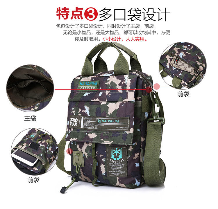 Wholesale Men's Portable Crossbody Bag, Casual Shoulder Bag, Outdoor Waterproof Cloth Bag, Sports Travel Bag, Cross-Border Supply