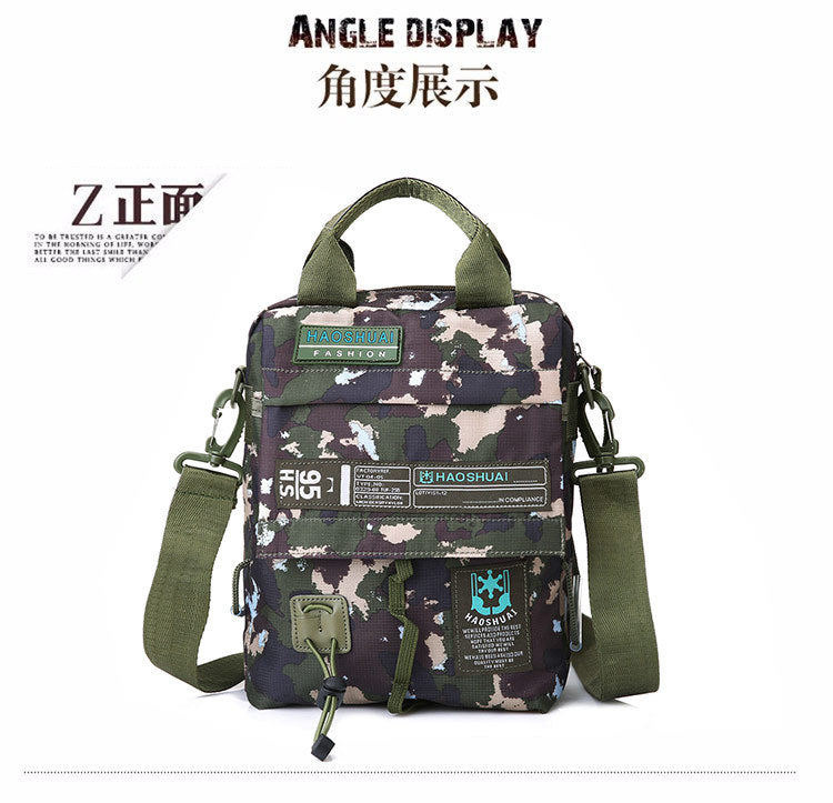 Wholesale Men's Portable Crossbody Bag, Casual Shoulder Bag, Outdoor Waterproof Cloth Bag, Sports Travel Bag, Cross-Border Supply