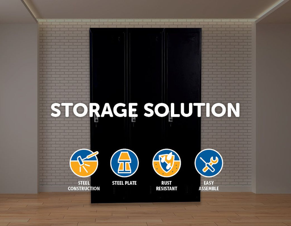 NNEDSZ Side by Side Office Gym Shed Storage Locker-2