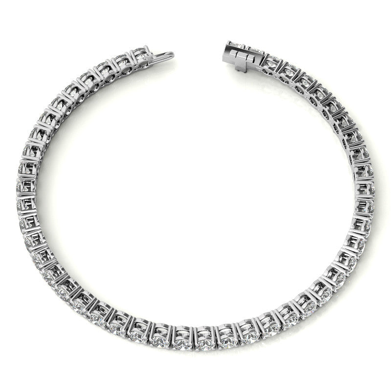 6.5 CTW Lab Grown Diamond (G/VS) Tennis Bracelet in Choice of 14k White or Yellow Gold - AGI Certified-1