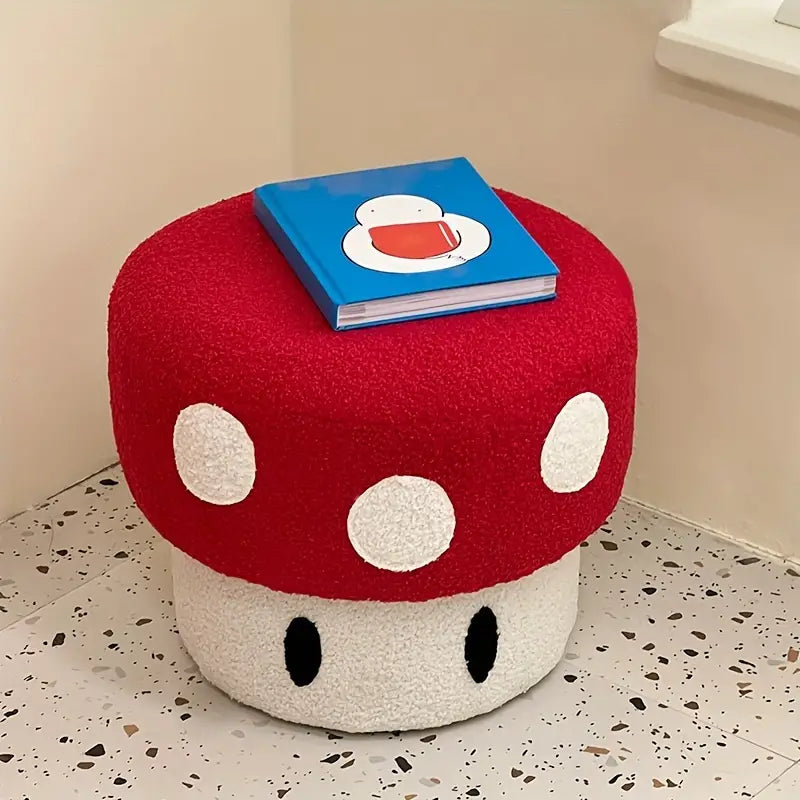 NNETM Red Shoe Changing Bench - Mushroom-2