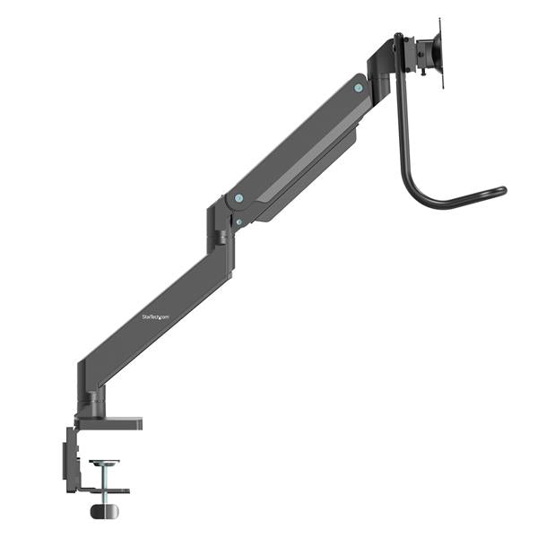 Star Tech Desk Mount Dual Monitor Arm - Ergonomic Dual Monitor VESA Mount 32" (17.6lb) Displays - Crossbar Handle for Synchronized Full Motion - Height Adjustable - C-Clamp/Grommet