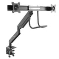 Star Tech Desk Mount Dual Monitor Arm - Ergonomic Dual Monitor VESA Mount 32" (17.6lb) Displays - Crossbar Handle for Synchronized Full Motion - Height Adjustable - C-Clamp/Grommet
