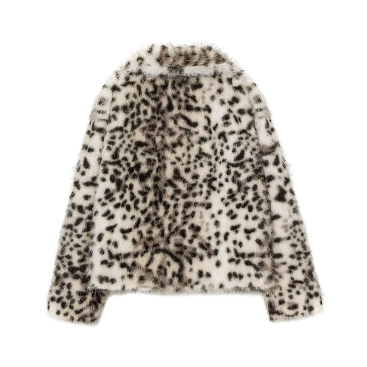 Women's Snow Leopard Faux Fur Short Jacket BYMANYC ® New York CONTEMPORARY VIBRANT MODERN FASHION - New Collection-1