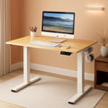 Oak Electric Height Adjustable Standing Desk 40x24-0