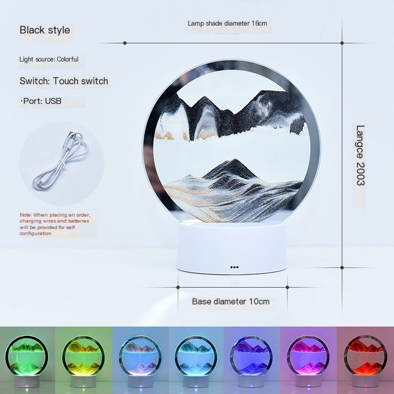 RGB LED Sandscape Table Lamp with Moving Sand Art