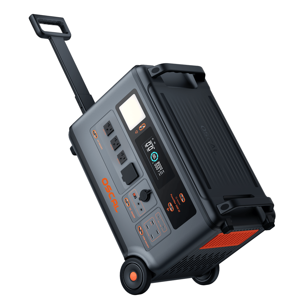 OSCAL PowerMax 3600SE Expandable Portable Power Station 3600Wh LiFePO4 Solar Generator-3