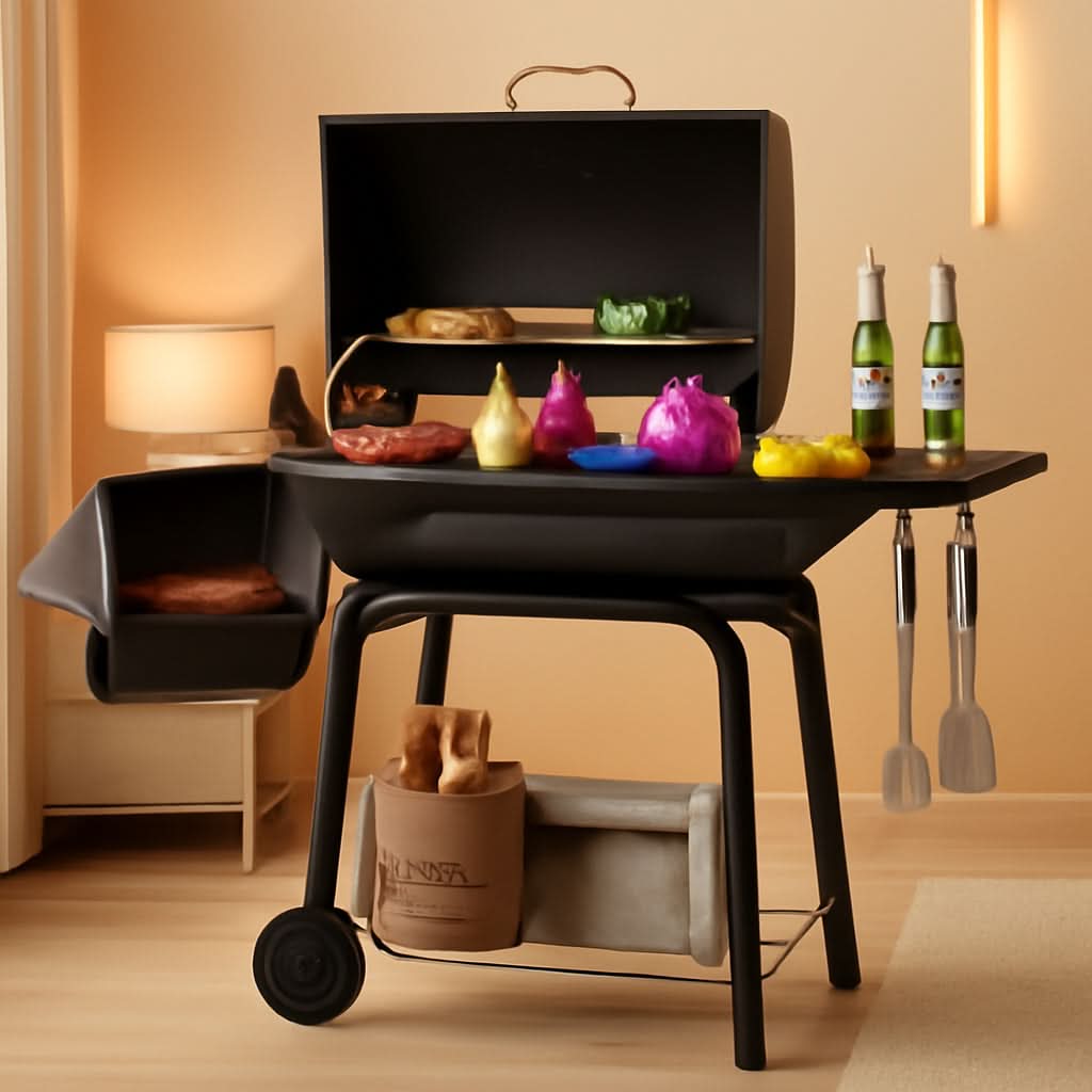 CC1830S Large Capacity Charcoal Grill Offset Smoker-0