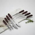 8-Piece Premium Stainless Steel Kitchen Knife Set with Wooden Handles