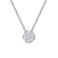14K White Gold 1/4 Cttw Shared Prong Set Round-Ct Diamond 7 Stone Floral Cluster 18" Pendant Necklace (H-I Color, SI2-I1 Clarity)-0