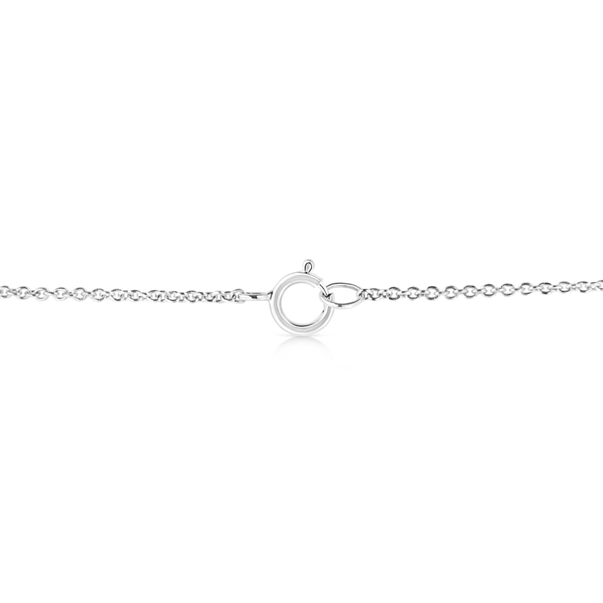 14K White Gold 1/2 Cttw Lab Grown Oval Shape Solitaire Diamond East West 18" Pendant Necklace (E-F Color, VS1-VS2 Clarity)-4