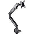 Star Tech Desk Mount Monitor Arm with 2x USB 3.0 ports, Slim Full Motion Single Monitor Mount, up to 34" (17.6lb/8kg) VESA Display, Clamp/Grommet Mount, Mechanical Spring
