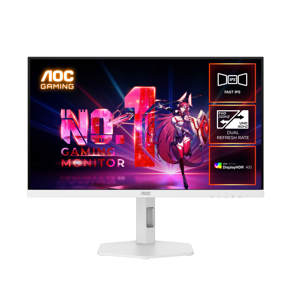 AOC G4 U27G4/WS/75 computer monitor 68.6 cm (27") 3840 x 2160 pixels Silver, White
