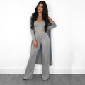 Fashionable Autumn Winter Striped Long Sleeve Set
