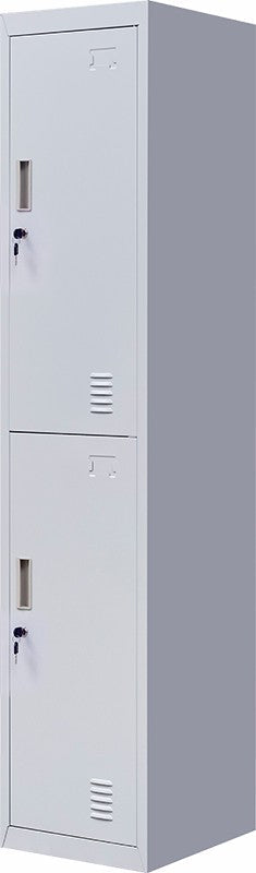NNEDSZ Lock 2-Door Vertical Locker for Office Gym Shed School Home Storage Grey-0