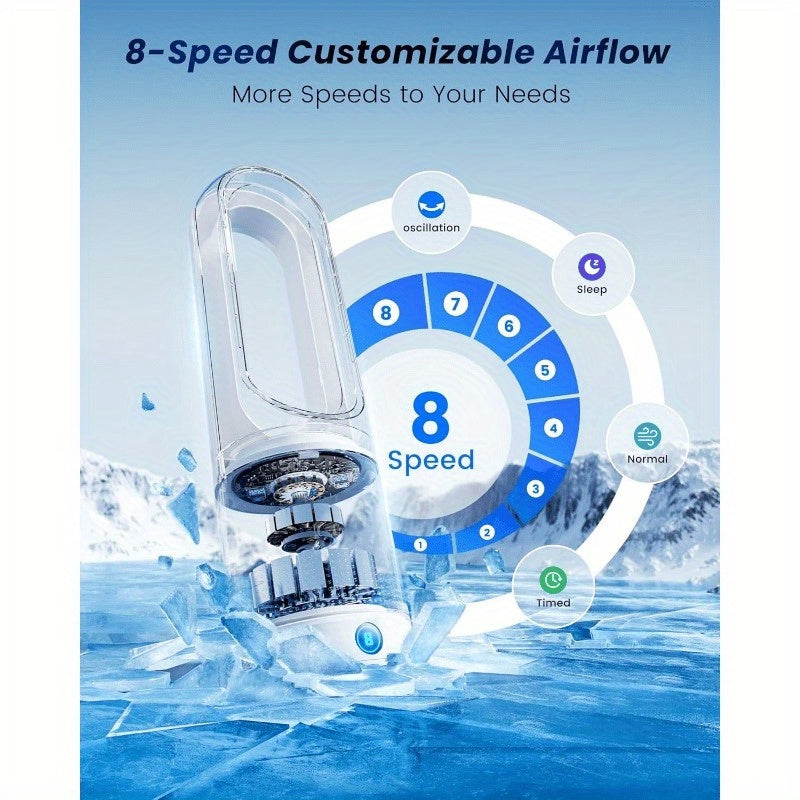 NNETM Standing Tower Fan Smart Oscillating Quiet Floor Fan-4