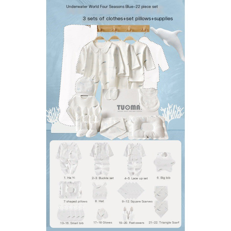 Cotton Baby Clothes Gift Set for Newborns (Summer)