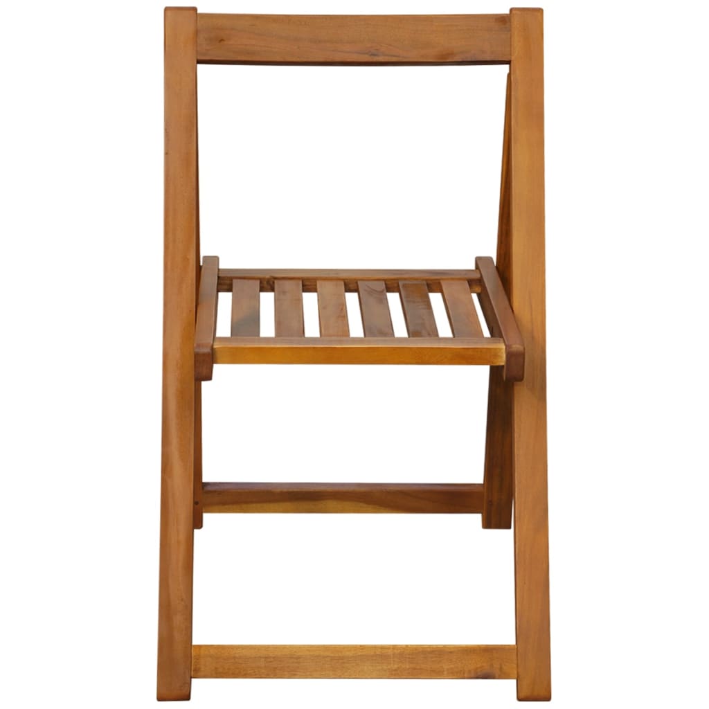 NNEVL Folding Garden Chairs 2 pcs Solid Acacia Wood-1