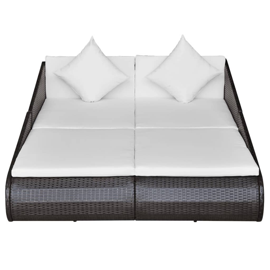 NNEVL Garden Bed Brown 201x139 cm Poly Rattan-2