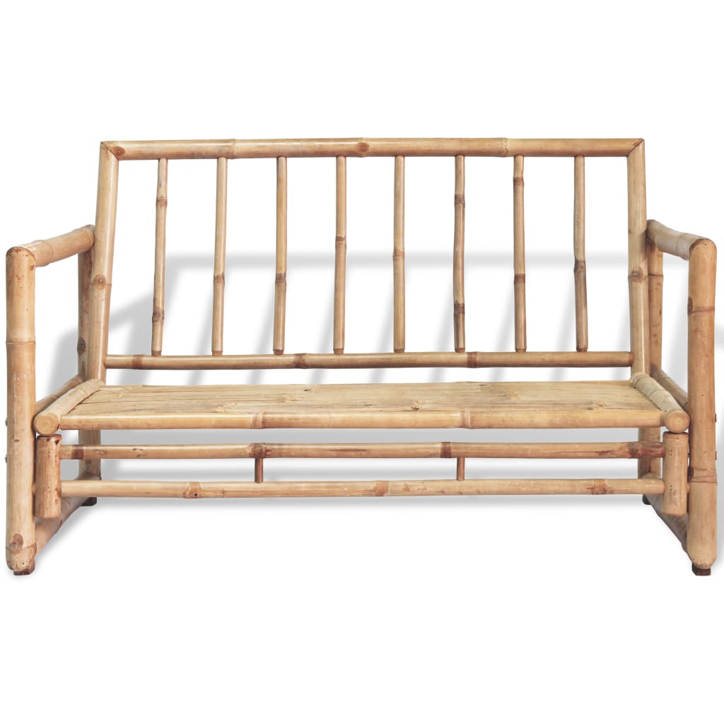 NNEVL 2 Seater Garden Sofa with Cushions Bamboo-2
