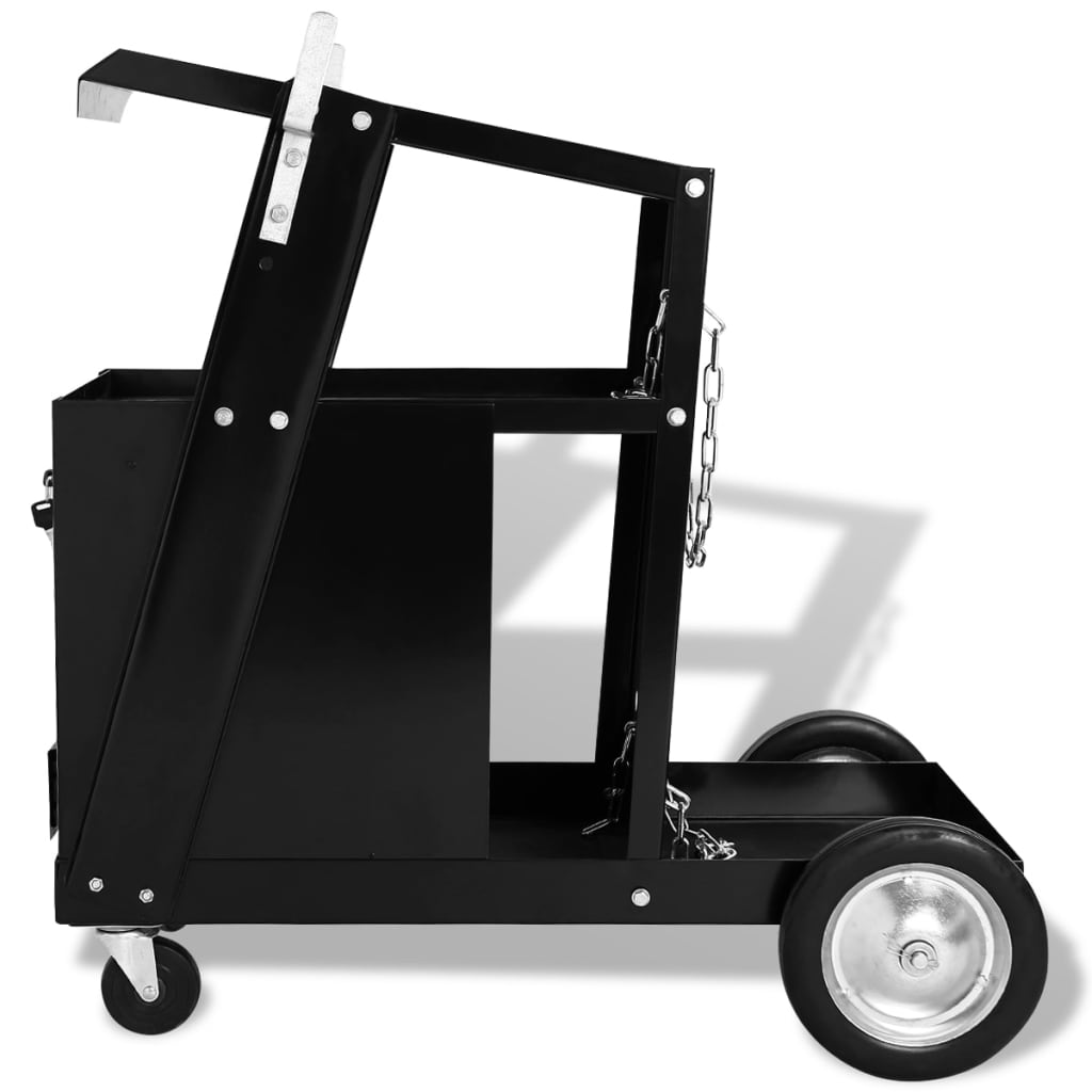 NNEVL Welding Cart with 4 Drawers Black-1