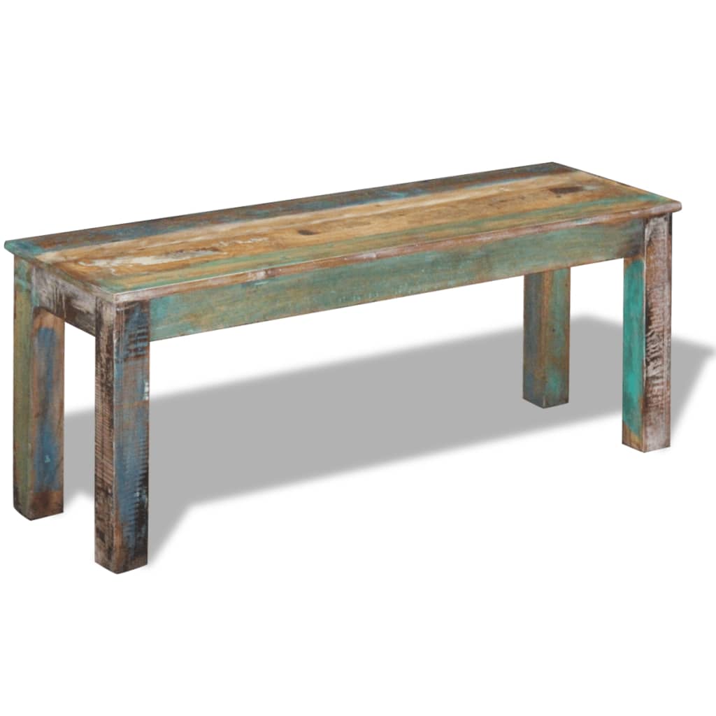 NNEVL Bench Solid Reclaimed Wood 110x35x45 cm-1