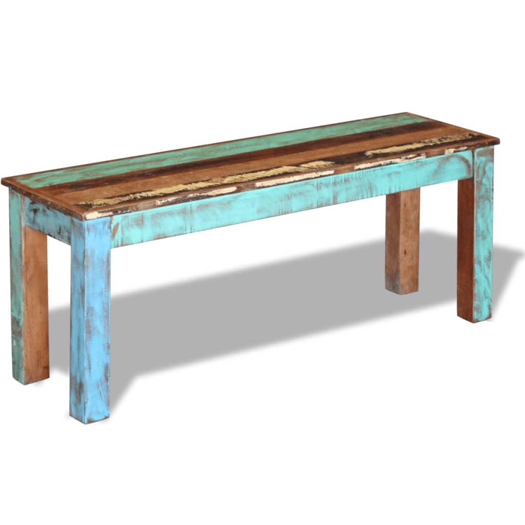 NNEVL Bench Solid Reclaimed Wood 110x35x45 cm-4