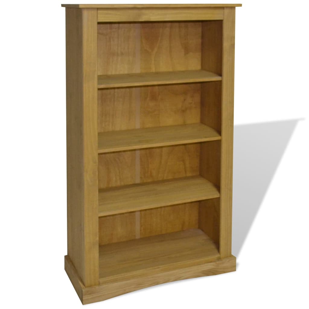 NNEVL 4-Tier Bookcase Mexican Pine Corona Range 81x29x150 cm-0
