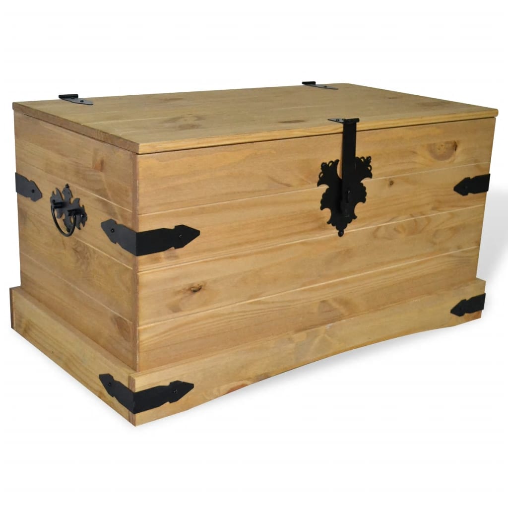 NNEVL Storage Chest Mexican Pine Corona Range 91x49.5x47 cm-0