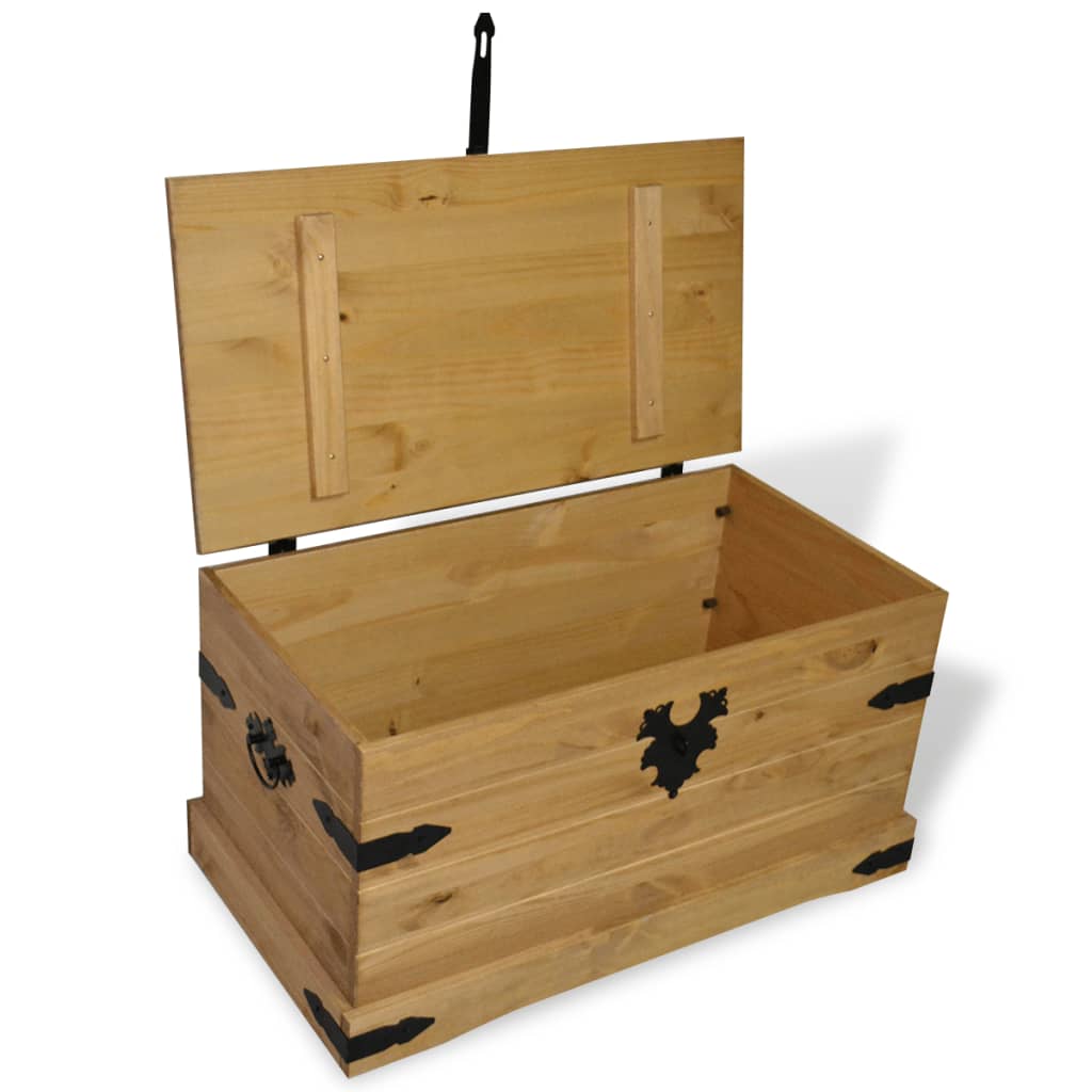 NNEVL Storage Chest Mexican Pine Corona Range 91x49.5x47 cm-1