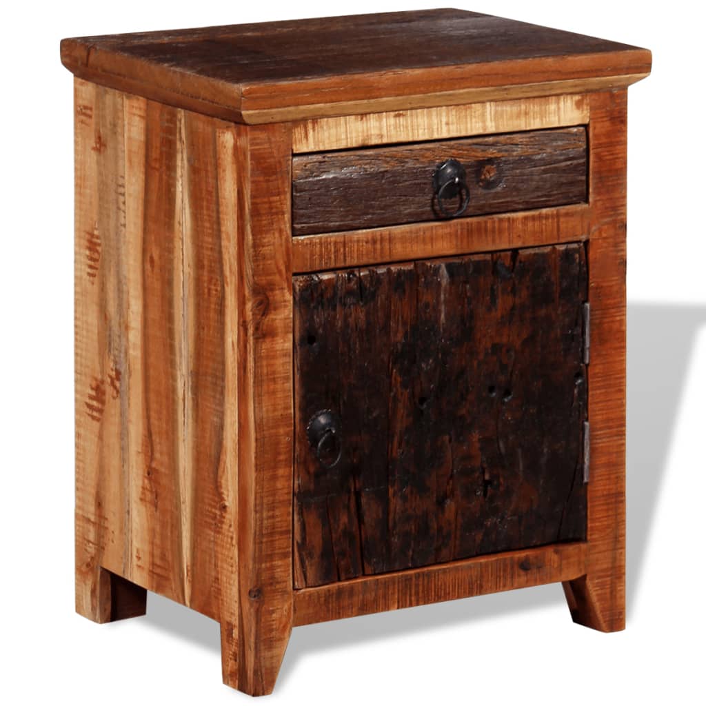 NNEDPE Nightstand Solid Acacia Reclaimed Wood-3