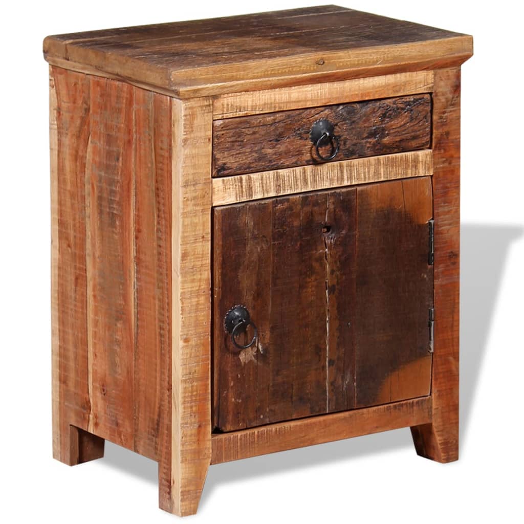 NNEDPE Nightstand Solid Acacia Reclaimed Wood-4